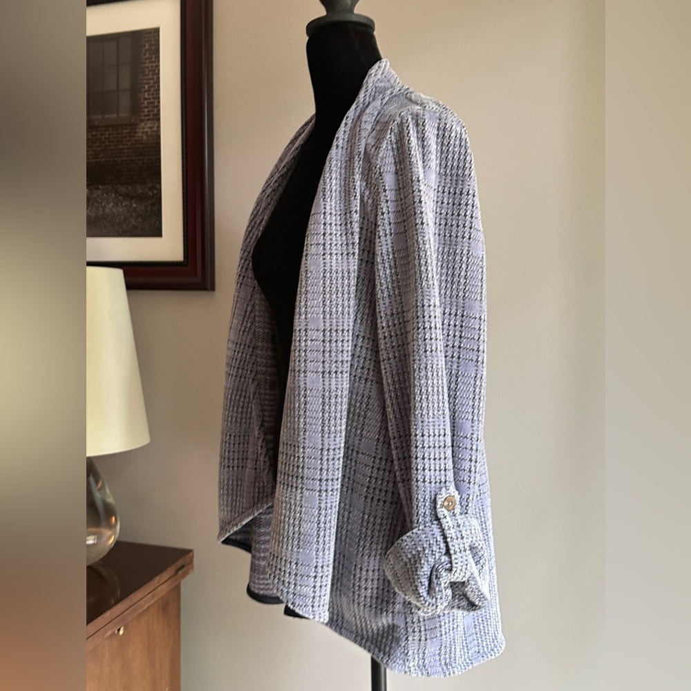 Soft Surroundings Textured Lavender Gray Blazer - Picture 3 of 7
